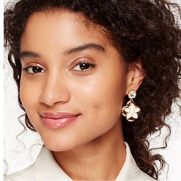 Kate Spade Flower Statement Earrings NWT - Picture 4 of 7